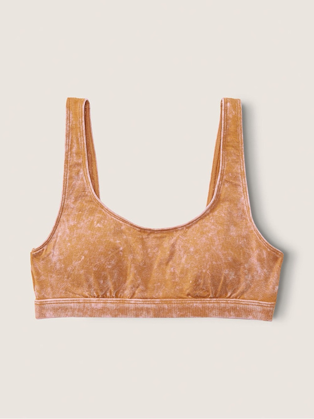 Pink VS Warm Brown Wash Loungin' Cotton Scoop Bralette Medium
